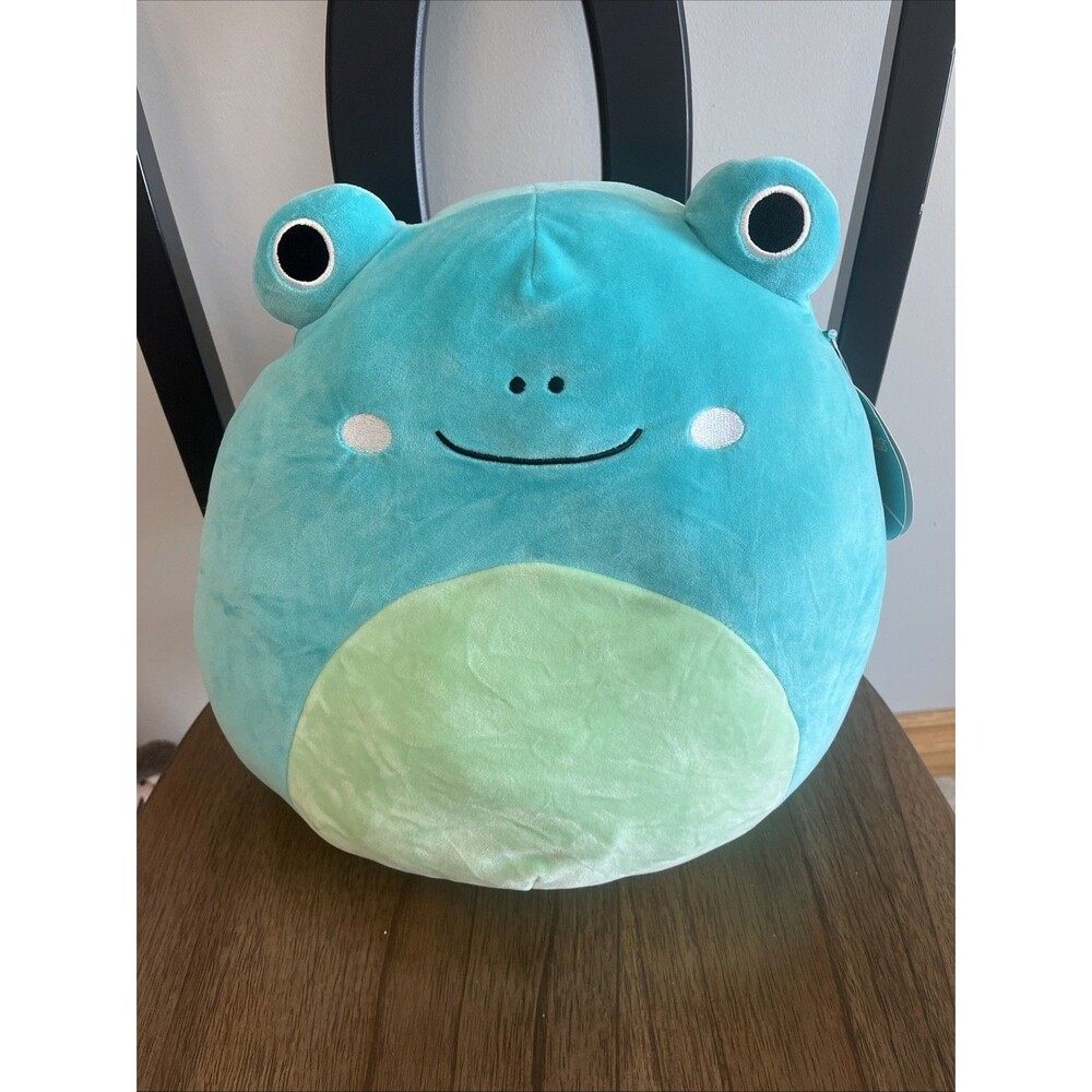 New With Tags Squishmallow Robert the Aqua Frog 12” Plush Kellytoy Washable